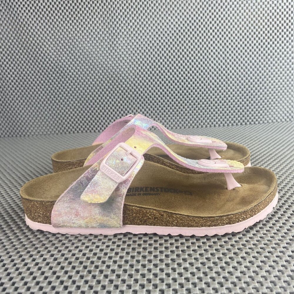 Birkenstock Gizeh Thong Sandals Girls Size 32 L1 Pink Made in Germany